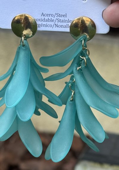 Pendientes Hojas Turquesas