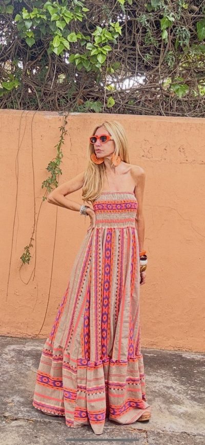 Vestido Ankara Naranja
