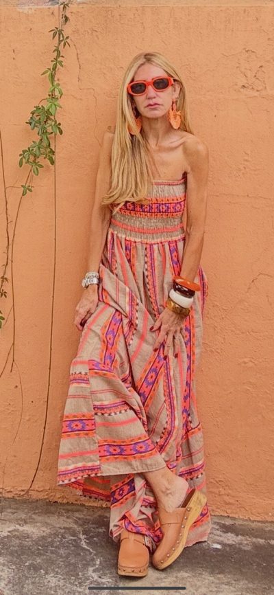 Vestido Ankara Naranja