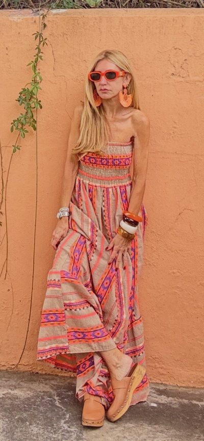 Vestido Ankara Naranja